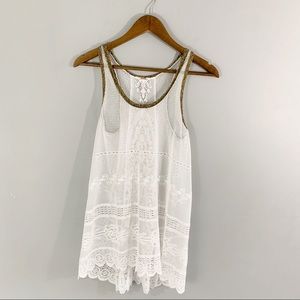 Free People Mesh/Lace Small Tank